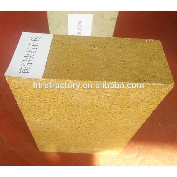 70-90% MgO Content Magnesia Alumina Spinel Brick for Cement Kiln Lining Material
