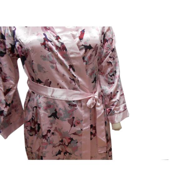 Fully Open Front Ladies Night Dresses Sleepwear Satin Women'S Hooded Bathrobe