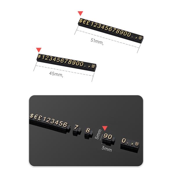 Кубическая форма Чистый черный пластиковый тег для розничных выставок в часовых и ювелирных магазинах