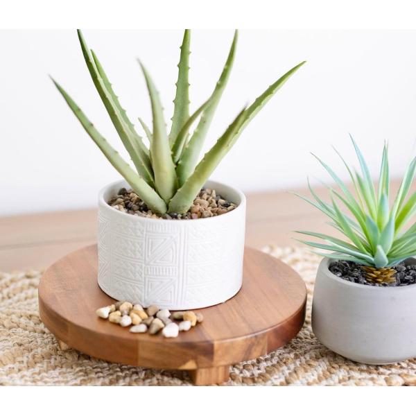 Acacia Wood Riser Round Pedestal Riser Board Wood Pedestal Stand for Kitchen Display
