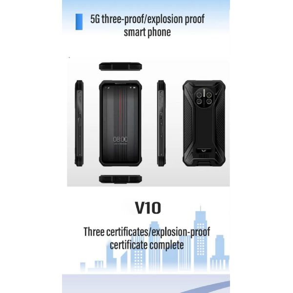 V10 Waterproof 8000mAh Battery Dustproof and Explosion-proof Outdoor Smart Phone Android Smartphone