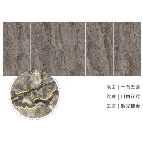 90x180cm Luxury Decorative Gold Marble Porcelain Tile For Bathroom Wall And Floor