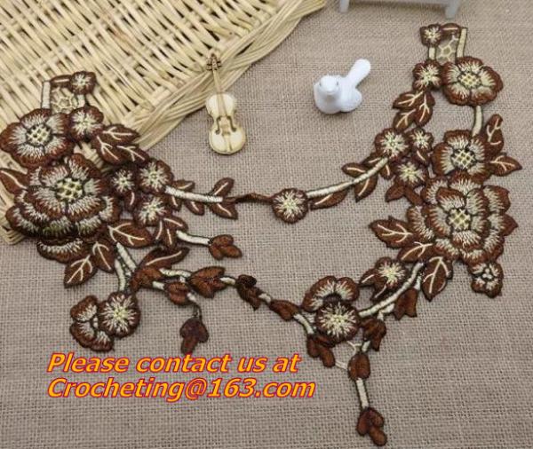 Lovely 3D Crochet Doily Clothing Accessaries Round Motif Doilies Flowers Appliques Boutiqu