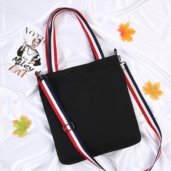 new summer oblique span single-shoulder canvas bag small fresh art student bag printed shopping bag
