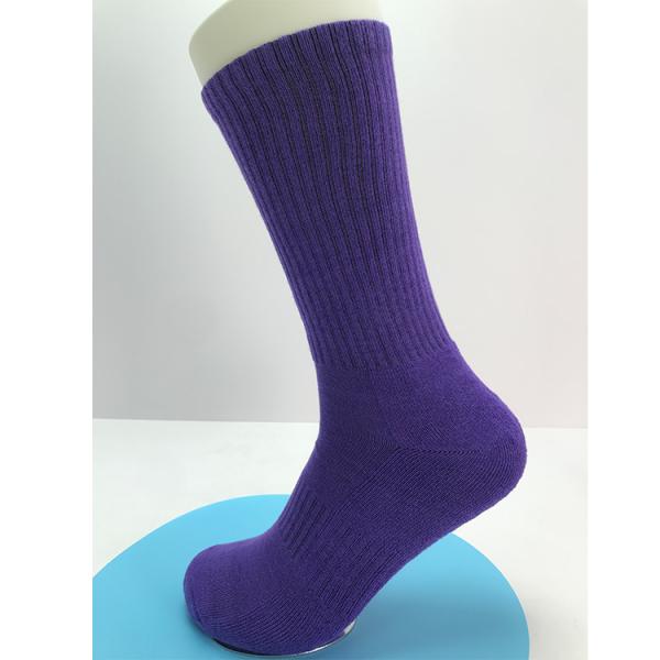 Half Terry Under the Foot Style Sports Socks with Custom Made Knitted Embroidery Logo