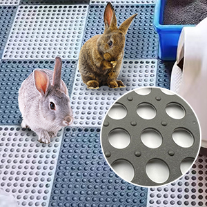 Rabbit Cage Mat Floor Plastic Bunny Resting Mats For Wire Cage Bottom Washable Small Animal Feet Pad With Holes For Chinchilla Ferret Guinea Pig Easy To Cut And Splice