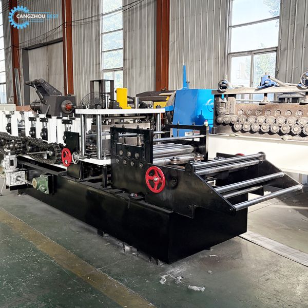 PLC Control Auto Change Size 80-300mm C Purlin Roll Forming Machine