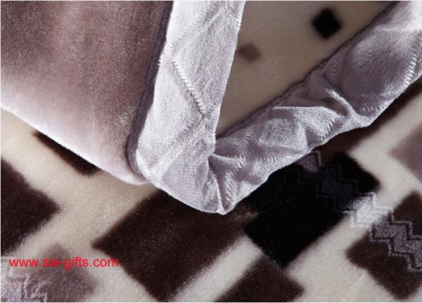 Blanket with flowers Grade A B Thicken Laschel Blankets Home Textile pink&beige blankets