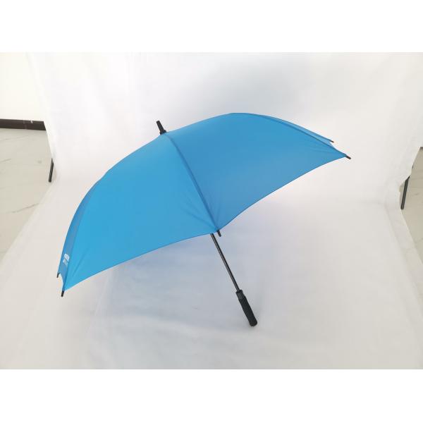 Standard Size Blue Promotional Golf Umbrellas , Golf Style Umbrella Black EVA Handle