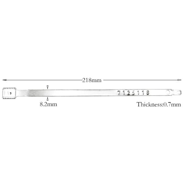 Embossed Strapping Metal Seals With Pull Tight Locking Mechanism Anti Rust