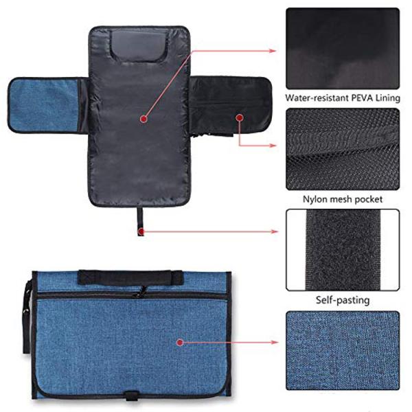 Modern Popular Diaper Bags For Mom And Dad Seld Pasting PEVA Lining