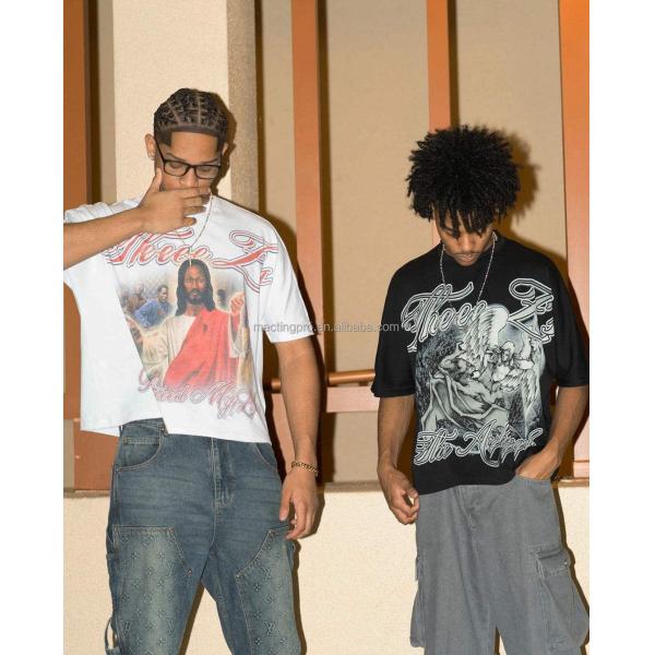 Long Sleeve Cropped Gym T Shirt Heavyweight Drop Shoulder Boxy T-Shirts Custom