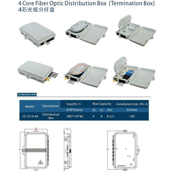 Стена коробки прекращения оптического волокна FTTH крытая пылезащитная установила