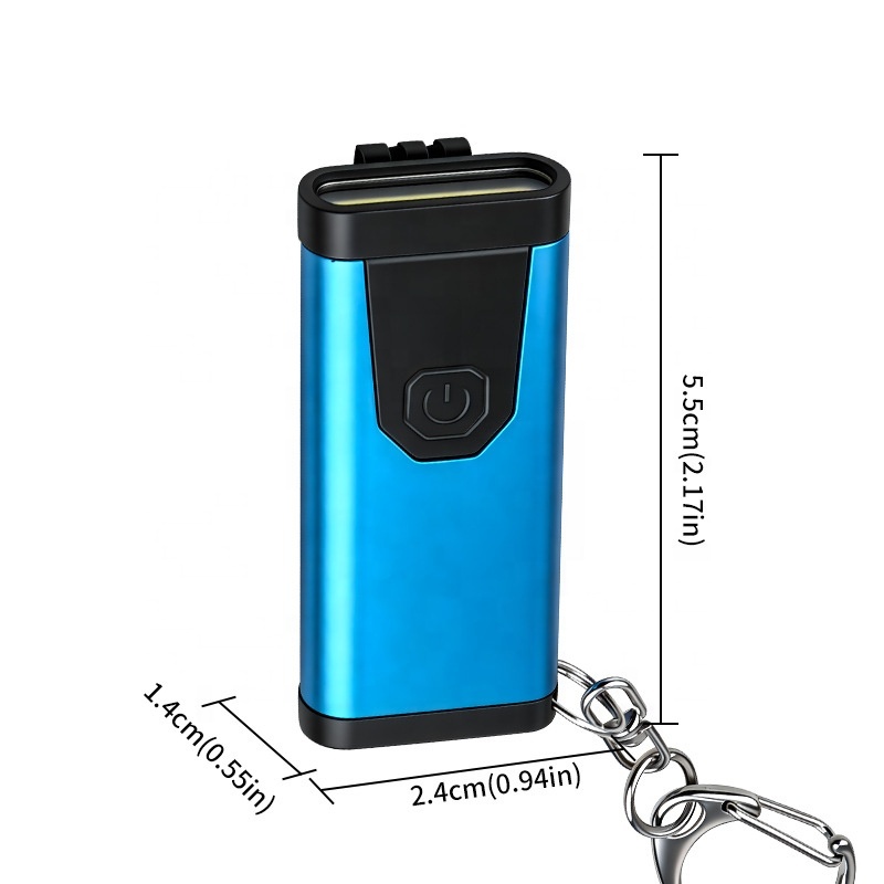 2026 New Ultra-thin COB Flashlight, USB Rechargeable Mini Keychain Lamp, Portable EDC Emergency Work Light