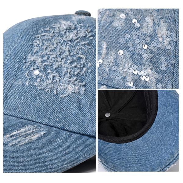 OEM Blue Denim Fabric Baseball Caps Embroidery 55cm Cotton Twill