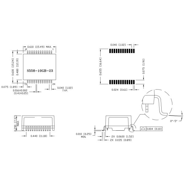 S558-10GB-23 10GBaseT LAN Soporte magnético de 4 pares de 100 W PoE