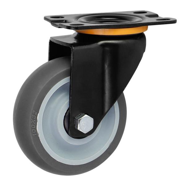 High Load Capacity 4 Inch TPR Caster for Rigid Industrial Applications 130kg Maximum