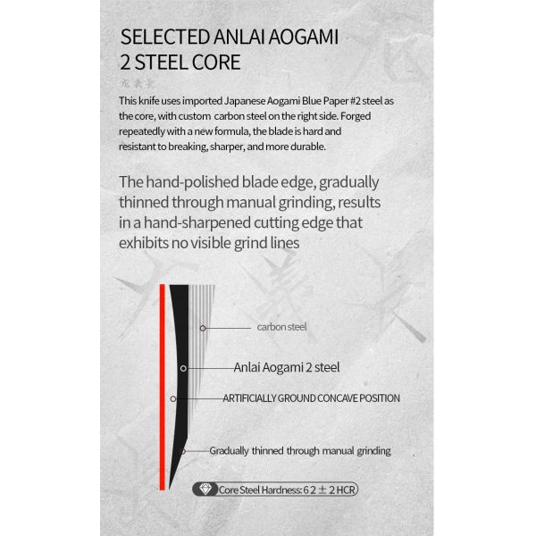 300mm Yanagiba Sushi Knife with Aogami Blue Steel #2 Core, DLC Coating, and Single Bevel Edge