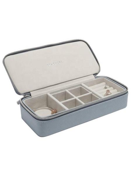 Lady PU Leather Ring Necklace Packaging Box Organizer Case Custom Logo Printed