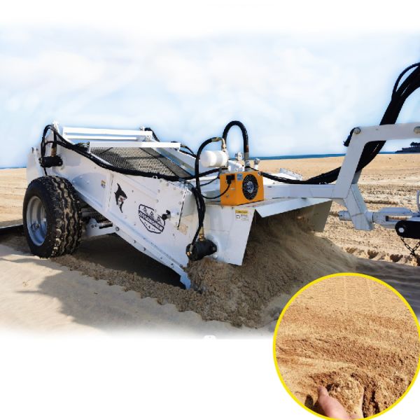 HANDSOMER-1400 Tractor Towable Beach Cleaner | 1.4m Hydraulic Vibration Sand Sifter