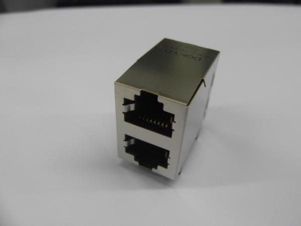 Os ethernet do gigabit empilham o conector do porto duplo RJ45 com o transformador para ethernet industial