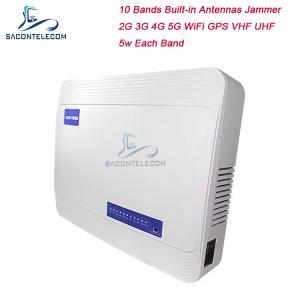 AC220V 60m 5G Signal Jammer Blocker 10 Bands Hidden Antennas