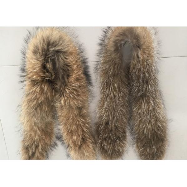 Воротник Эко меха енота естественного цвета теплый дружелюбное для клобука ягнится Парка