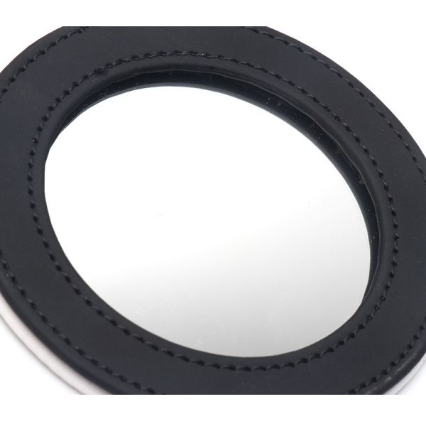 Portable Round Anti Drop Sublimation Leather Wrapped Makeup Mirror Personalized Printing Colored Images And Logos