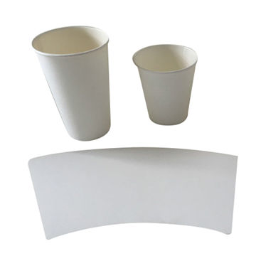 7oz  12oz White Printed Paper Cups with lids For Hot Water / Beverage / Milktea