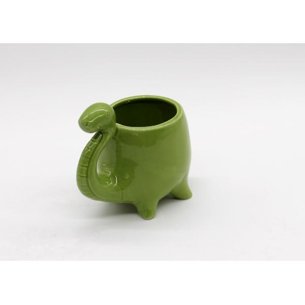 Green Dolomite Ceramic 3D Mug Novelty Dinosaur Coffee Mug 12 Oz With Handle