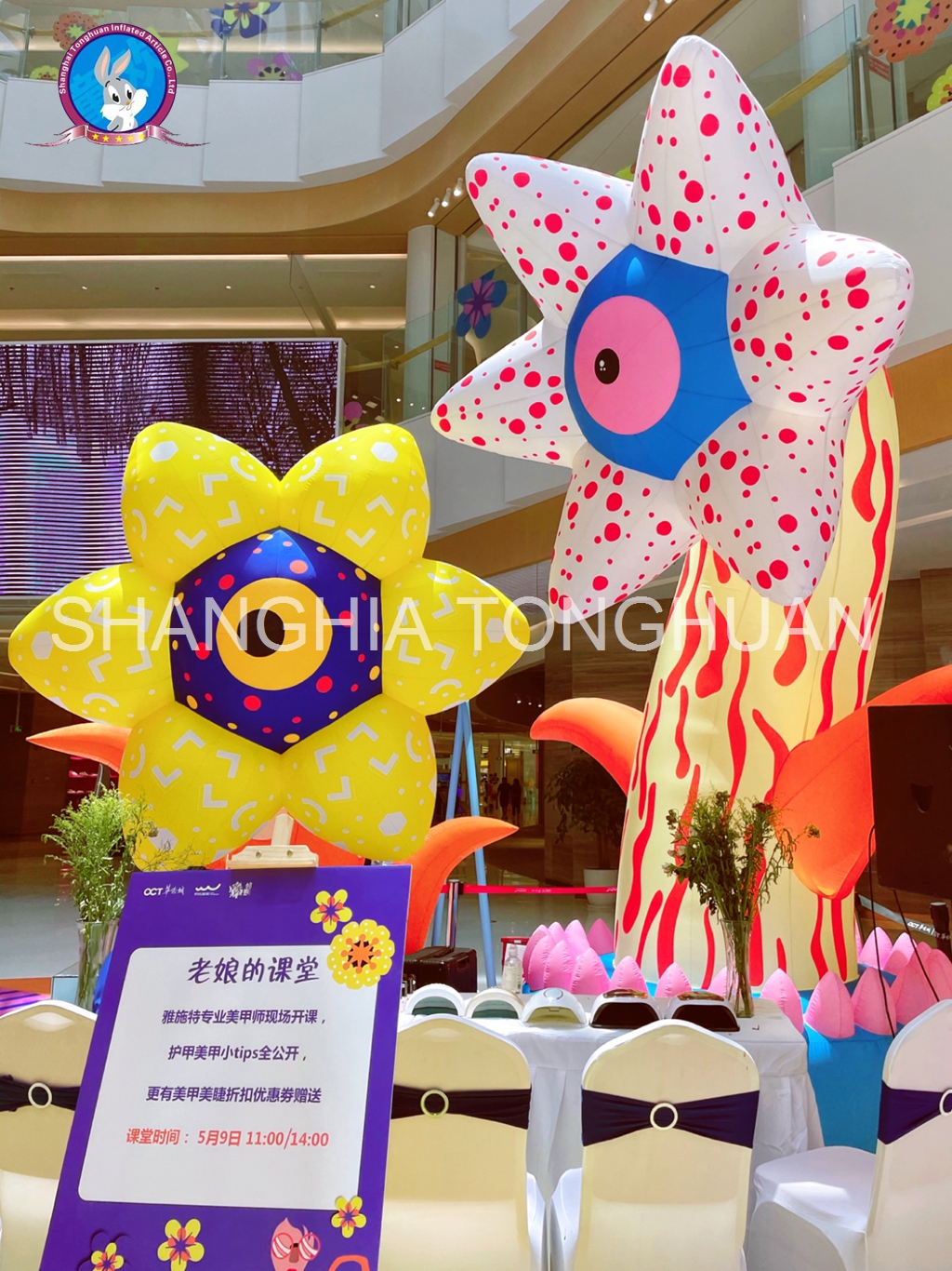 Commercial Custom Colourful  Inflatable Flower With Lights Decoration for Events Inflatable Advertising Flowers Decoration