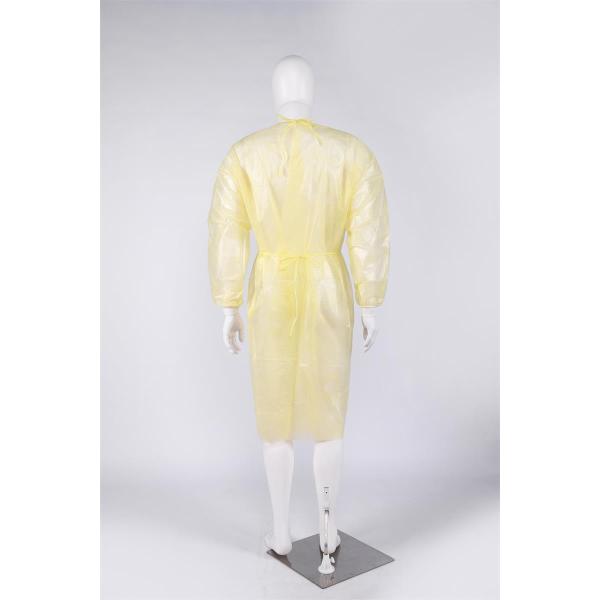 25g Impermeable Isolation Gown Disposable PPE Gowns For Sale Polyethylene Coated
