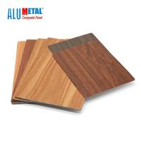 lustre 3D ignifuge de panneau de 3mm de feuille composée en aluminium en bois du PE 0.3mm ACP