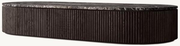 Meubles de table basse rectangulaire de taille personnalisable pour salon moderne