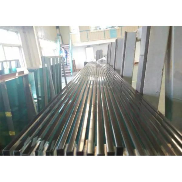 Safety Clear Tempered Glass , Flat / Curved Tempered Glass For Office Door