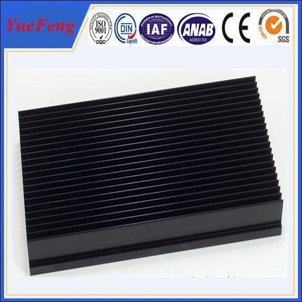 aluminium 6063 t5 heat sink with punching, OEM aluminium black anodized heat sink