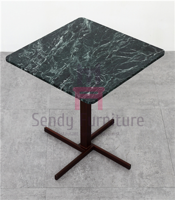 Crossed X SS Base Luxury Coffee Tables With Round & Square Shape D45cm / 60cm