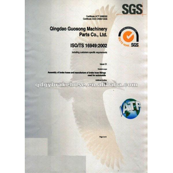 DOT SAE J1401 steel crimped Eye fitting for brake hose