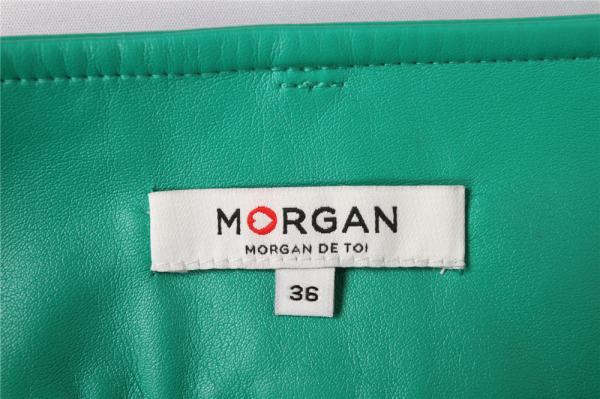 Green PU Leather Mini Women's Skirts Clothing 100% Polyester