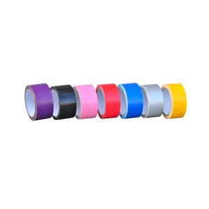 Hot Melt Glue Cloth Duct Tape Single Sided 250mic Thick 12Colors For Book