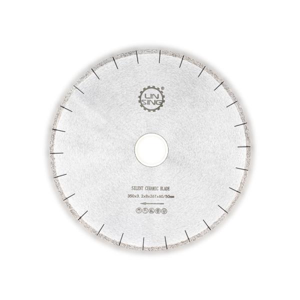 High Frequency Brazed Diamond Cutting Segment Saw Blade D350mm for Porcelain Tile