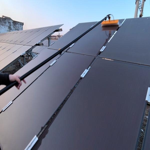 10 M Manual Spray Brush with Telescopic Carbon Fiber Pole for Cleaning Solar Panels