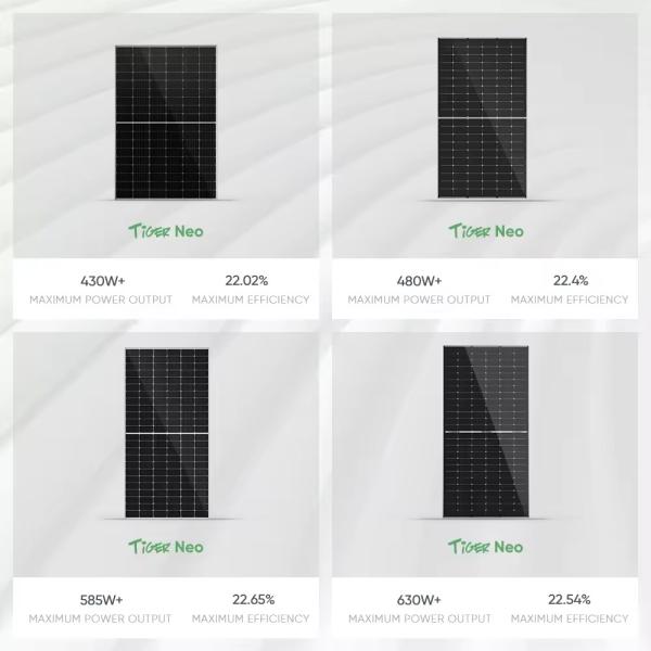 Jinko Solar Tiger Neo N Type Mono Crystalline Solar Modules 580W 585W 590W 595W 605W 600W