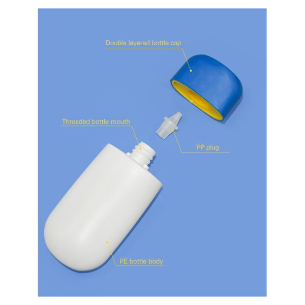 50 ml de protetor solar PE azul e branco embalagem para cuidados com a pele UKL33F