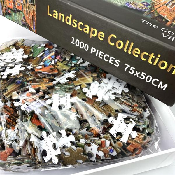 Cardboard Printing Adult Puzzle Jigsaw 1000 Piece C2S paper