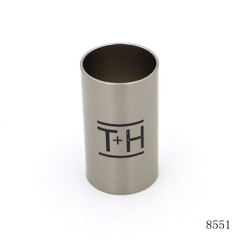 Anti Fade Metal Bag Accessories Solid Brass Cord Keeper Cylinder Logo Laser Cut