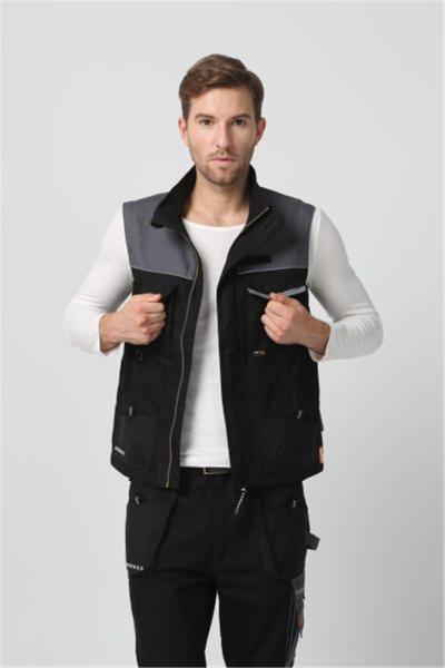 Cordura® Reinforcement Indoor And Outdoor Mens Work Vest Velcro Fastener