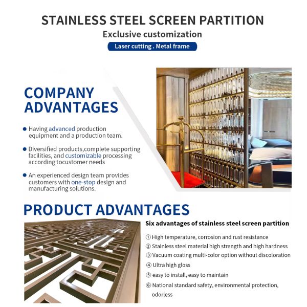 Disassembly Stainless Steel Screen Partition Luxury Crystal Glass Metal Room Divider Panels
