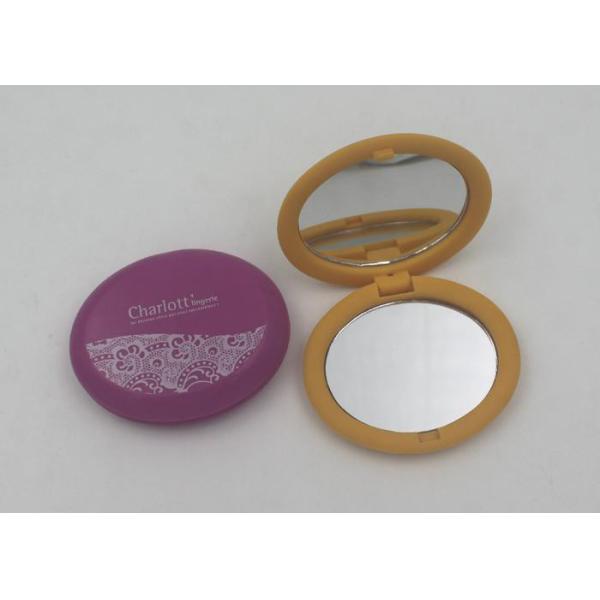 Pocket Size Folding Makeup Mirrors In Plastic Case / Travel Cosmetic Mirror