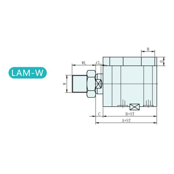 Бортовой коллекторный тип скважина БЕГСТВА LWM штанги конца гидравлического цилиндра одиночная 32mm